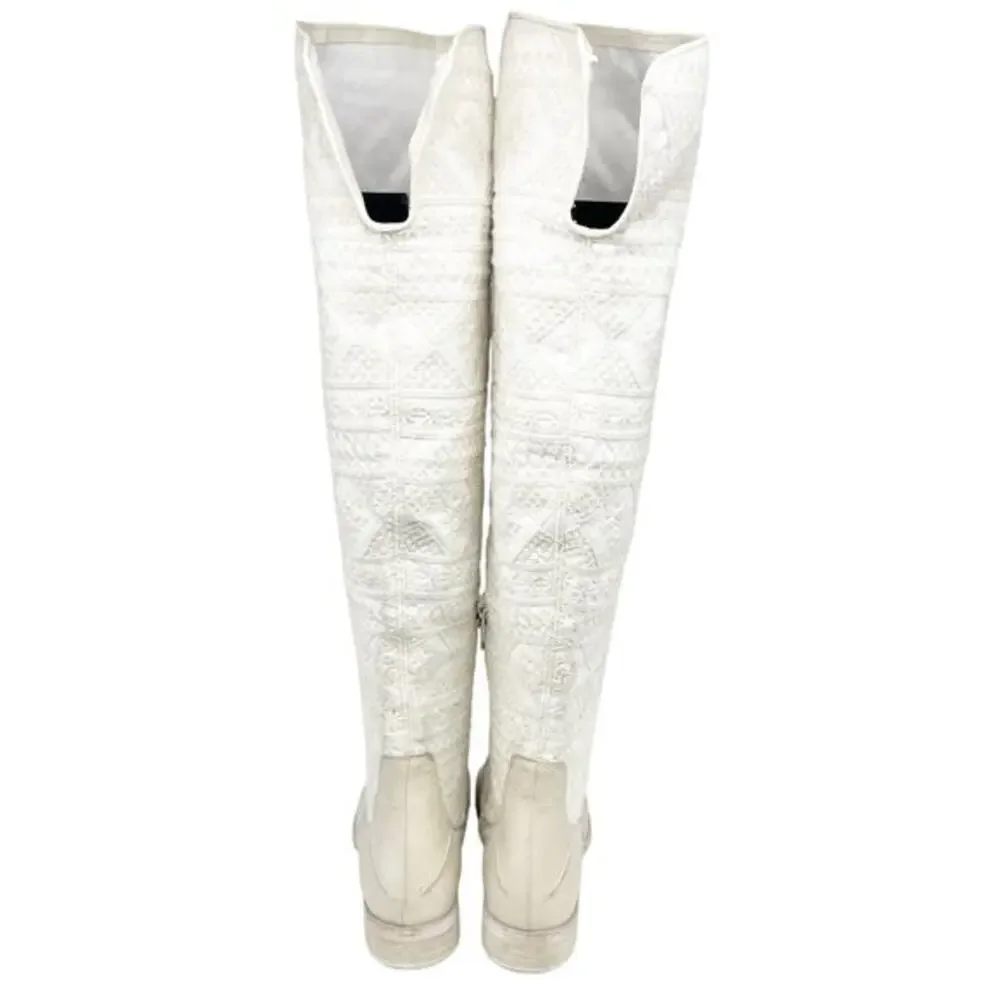 Free People Women's Bren‎ OTK Crochet Western Cowgirl Boots Size US 6 Size 36